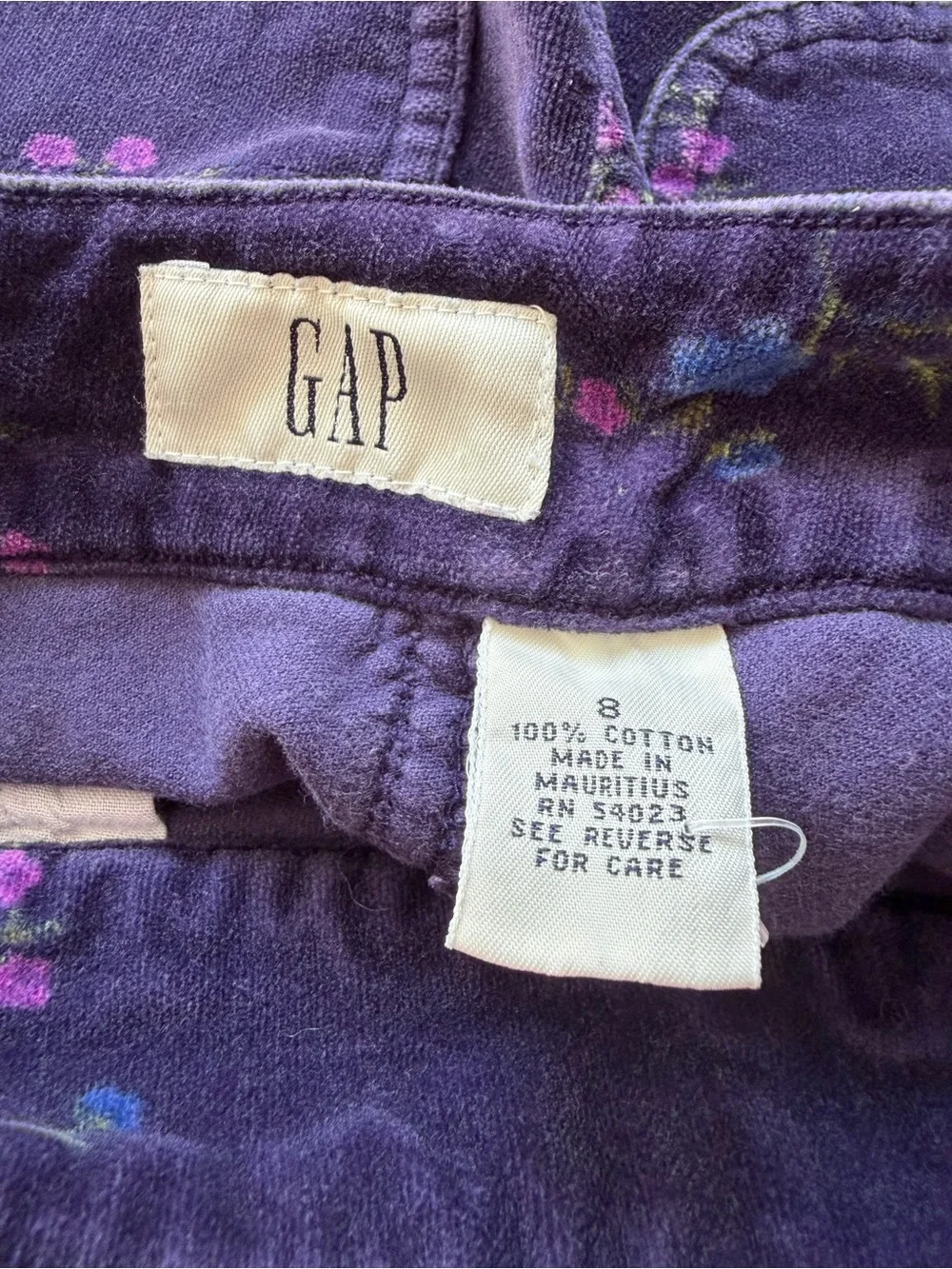 GAP purple corduroy